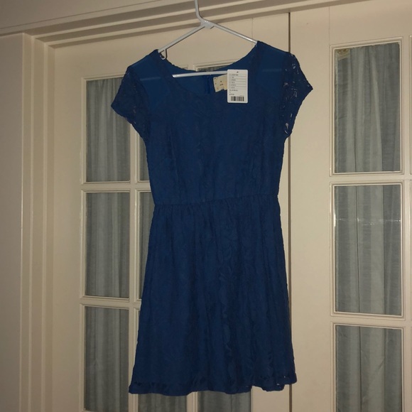 Coincidence & Chance Blue Lace Dress - Picture 1 of 3